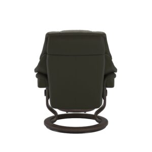 Stressless® Reno Classic chair with footstool Paloma Dark Olive