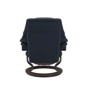 Stressless® Reno Classic chair with footstool Paloma Oxford Blue