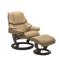 Stressless® Reno Classic chair with footstool Sand
