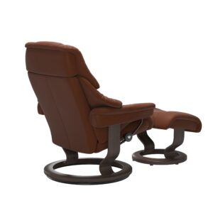 Stressless® Reno Classic chair with footstool  Dark Henna