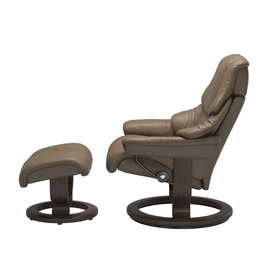 Stressless® Reno Classic chair with footstool Mole