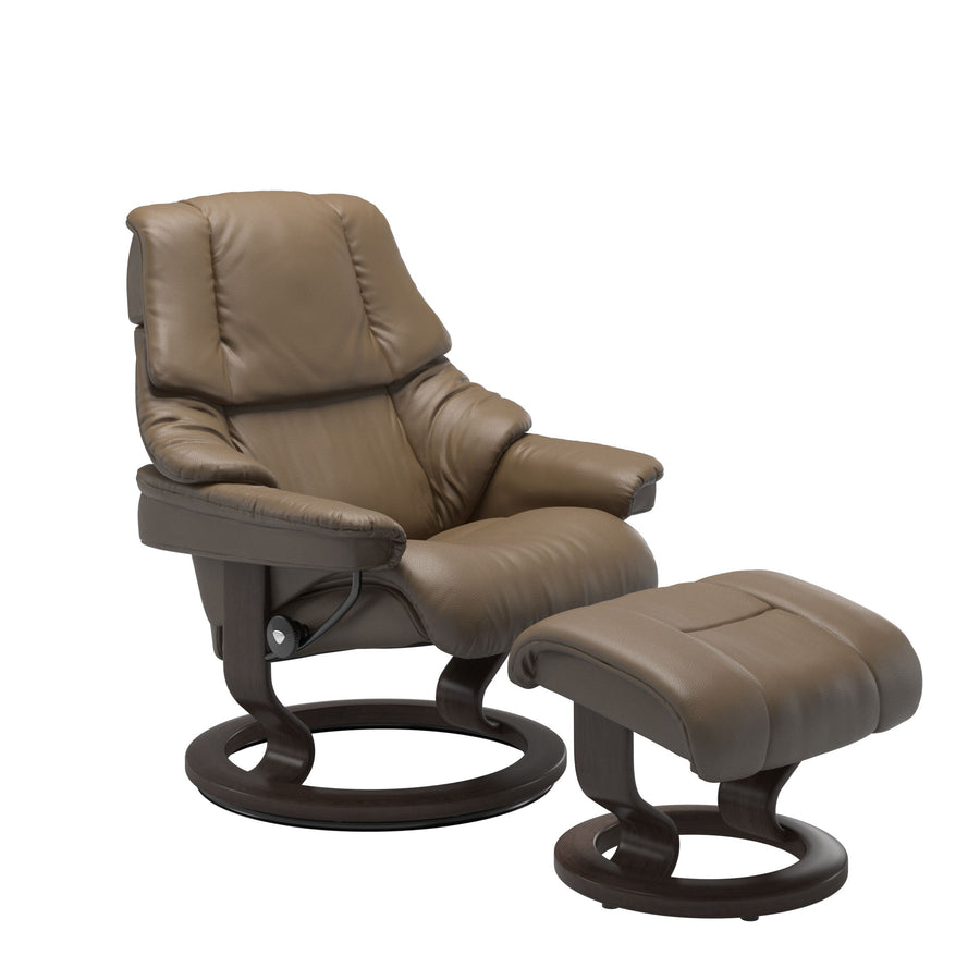Stressless® Reno Classic chair with footstool Mole
