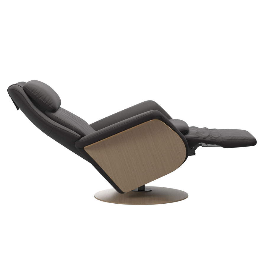 Stressless® Sam Power Wood Arms Disc Base