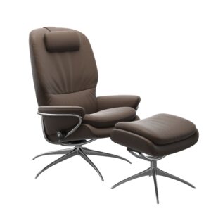 Stressless® Rome High Back Footstool Espresso